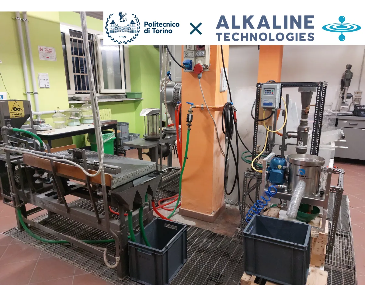 Installation pilote de traitement des minéraux au laboratoire